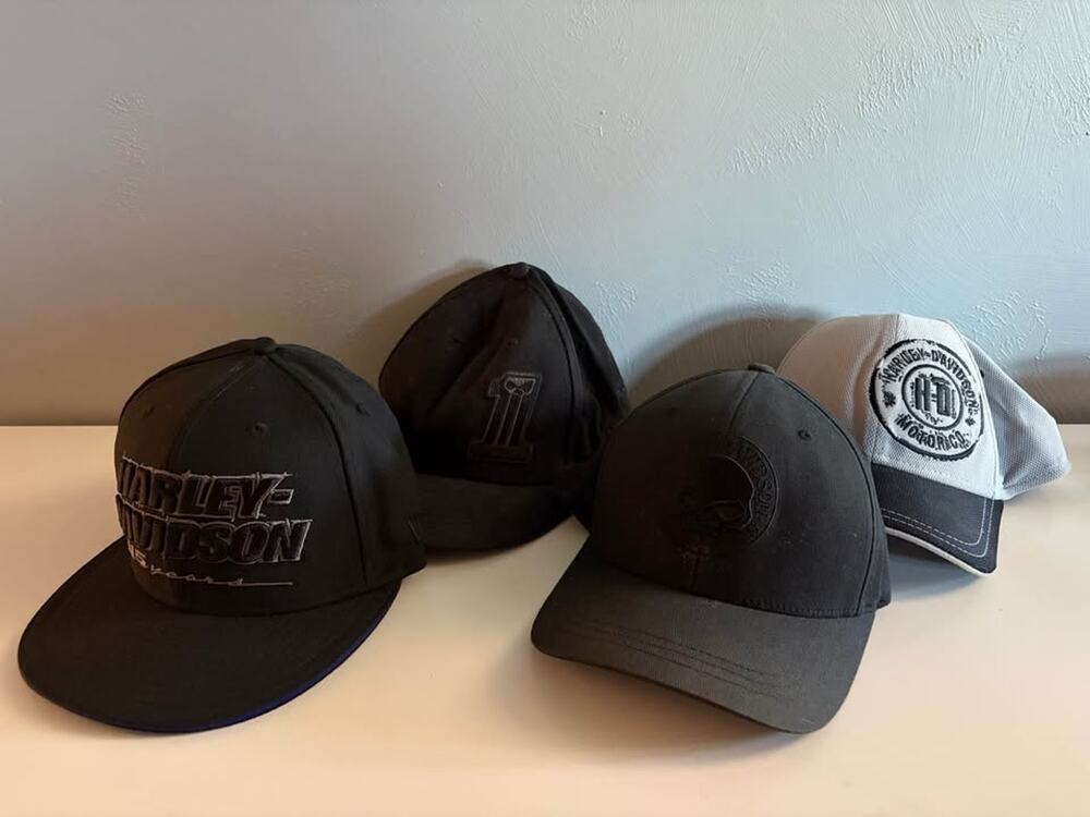 Lot 4 Harley-Davidson New Era 59FIFTY Hats size S (0162)